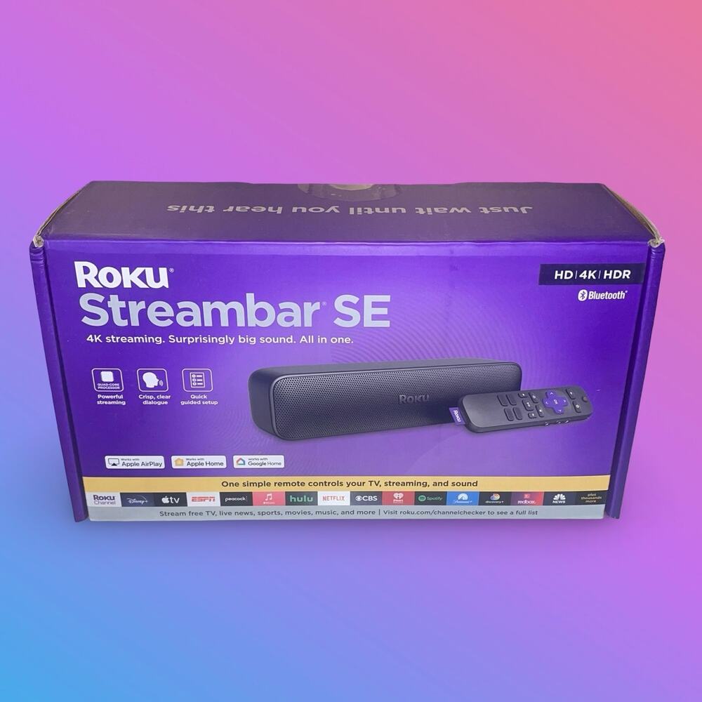 Roku Streambar SE 4K HDR Streaming Media Player & Compact Soundbar Black
